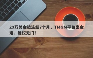 29万美金被冻结7个月，TMGM平台出金难，维权无门？