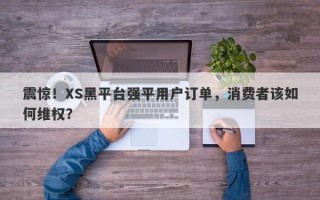 震惊！XS黑平台强平用户订单，消费者该如何维权？