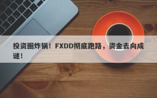 投资圈炸锅！FXDD彻底跑路，资金去向成谜！