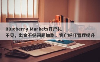 Blueberry Markets开户礼不见，出金不畅问题加剧，客户呼吁管理提升