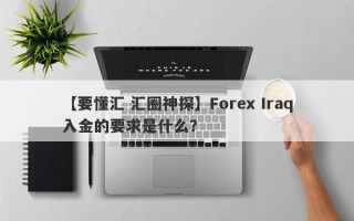 【要懂汇 汇圈神探】Forex Iraq入金的要求是什么？
