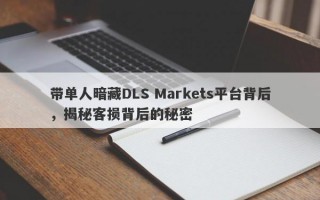 带单人暗藏DLS Markets平台背后，揭秘客损背后的秘密