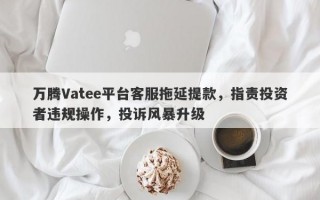 万腾Vatee平台客服拖延提款，指责投资者违规操作，投诉风暴升级