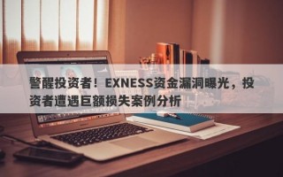 警醒投资者！EXNESS资金漏洞曝光，投资者遭遇巨额损失案例分析