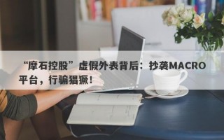 “摩石控股”虚假外表背后：抄袭MACRO平台，行骗猖獗！