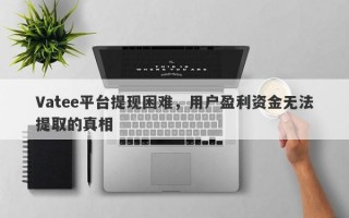 Vatee平台提现困难，用户盈利资金无法提取的真相