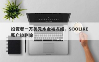 投资者一万美元本金被冻结，SOOLIKE账户被删除