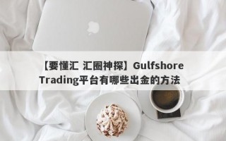 【要懂汇 汇圈神探】Gulfshore Trading平台有哪些出金的方法
