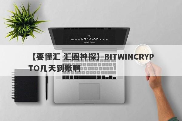 【要懂汇 汇圈神探】BITWINCRYPTO几天到账啊
-第1张图片-要懂汇圈网