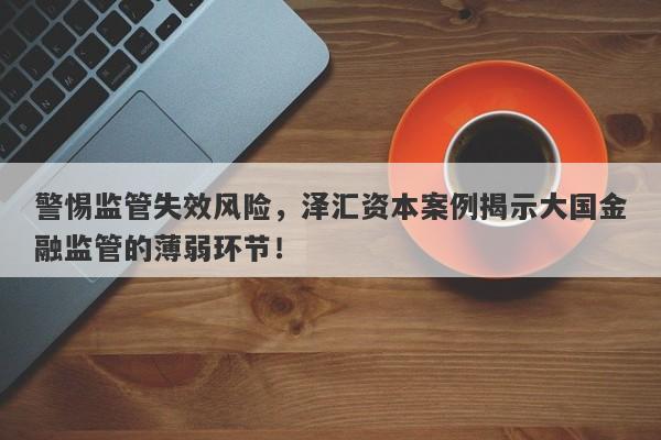 警惕监管失效风险，泽汇资本案例揭示大国金融监管的薄弱环节！-第1张图片-要懂汇圈网